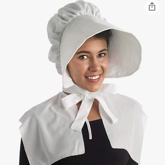 None Other - Womens adult costume white hair bonnet